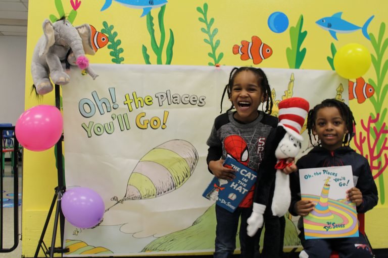 The St. John Street Community School preschool program held its inaugural family literacy night on March 2—Dr. Seuss' birthday.